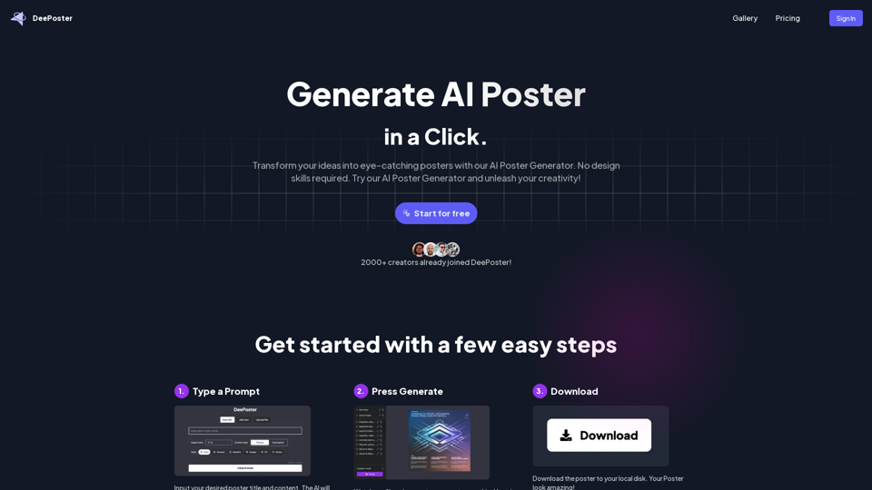 DeePoster - Features