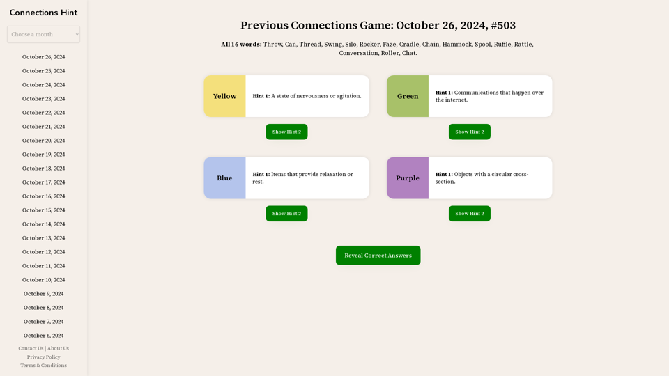 Connections Hint AI - Traffic Data