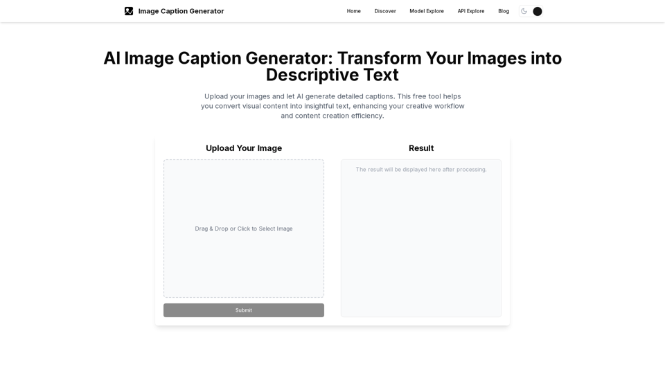 AI Image Caption Generator - Fonctionnalités