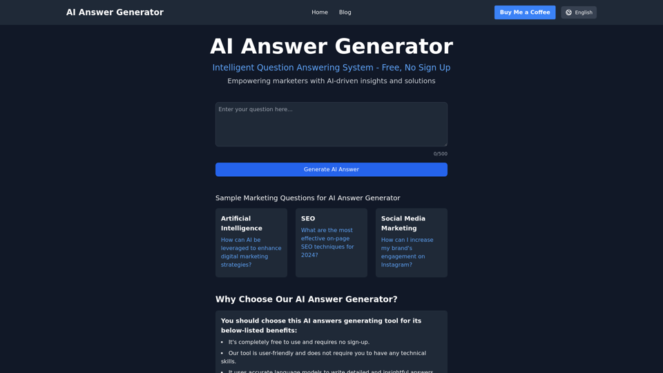 AI Answer Generator - Features