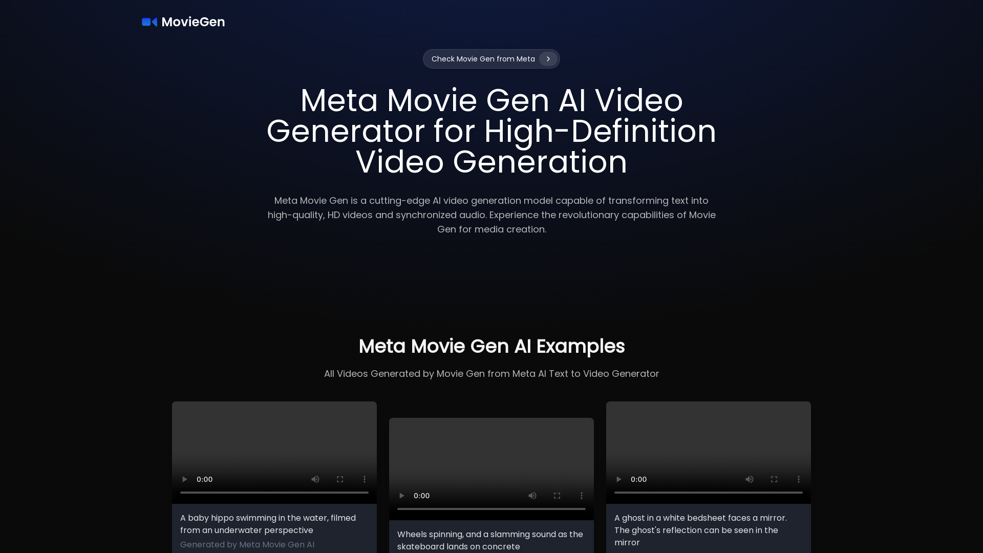 Meta Movie Gen AI