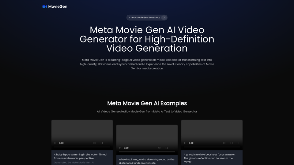 Meta Movie Gen AI - Fonctionnalités