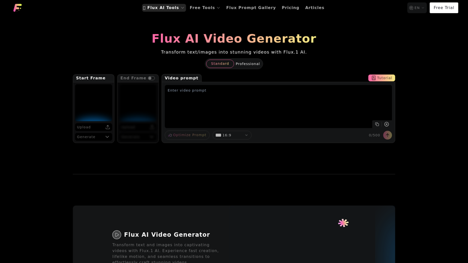 Flux AI Video Geneartor