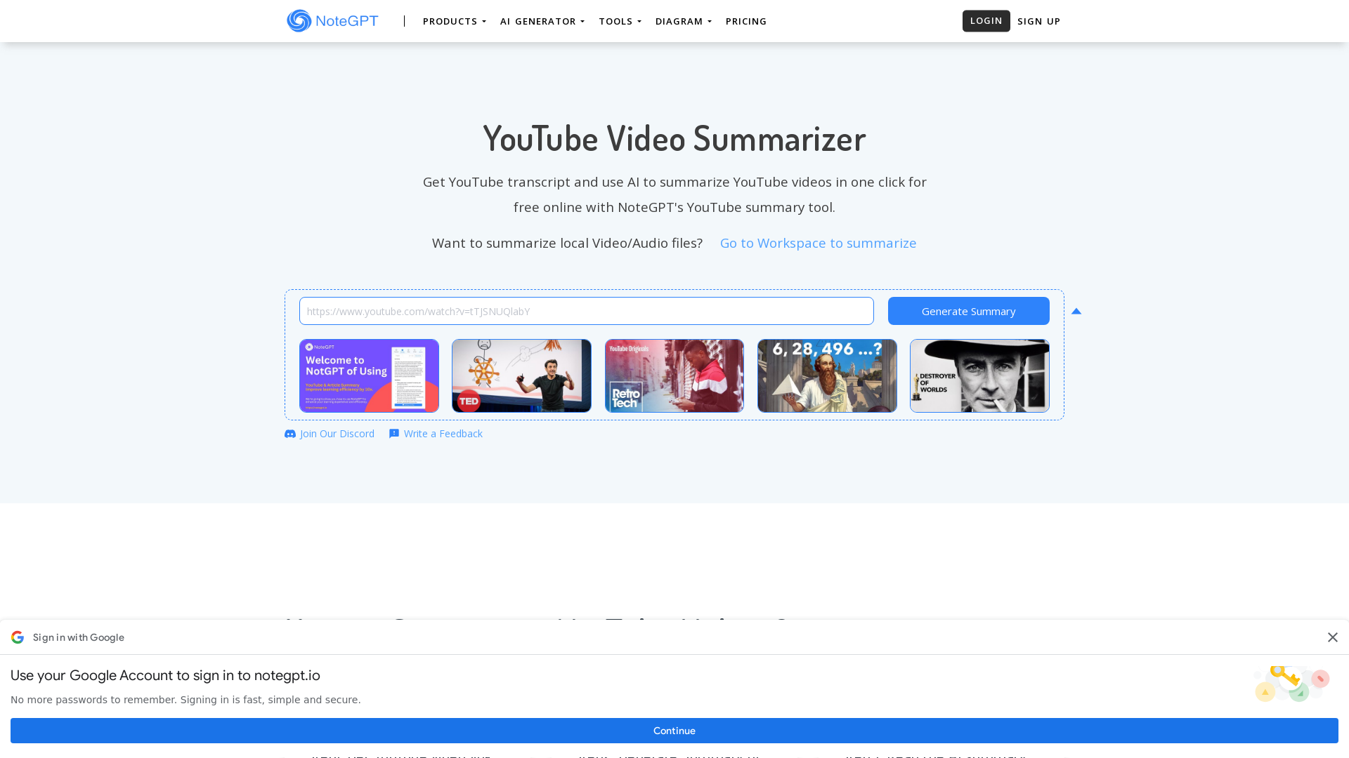 YouTube Video Summarizer AI