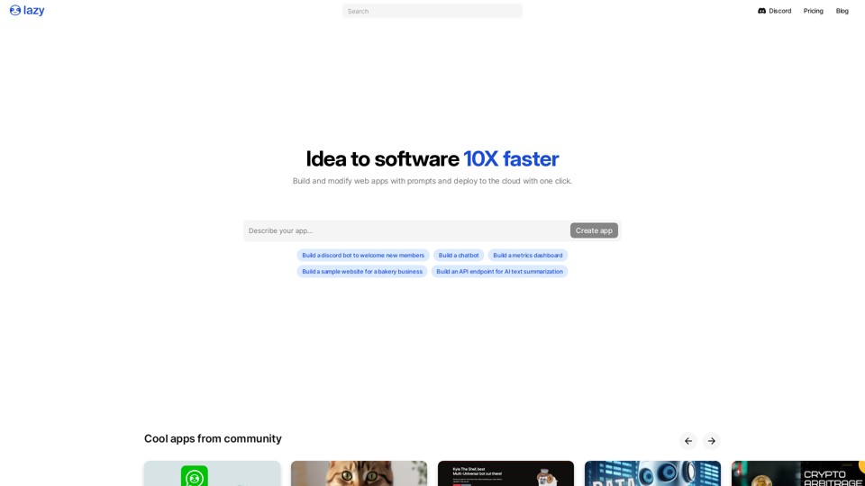 Lazy AI - idea to software 10X faster