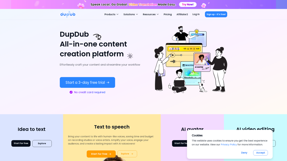 Dupdub AI Tools: Social Media Content Creation Software