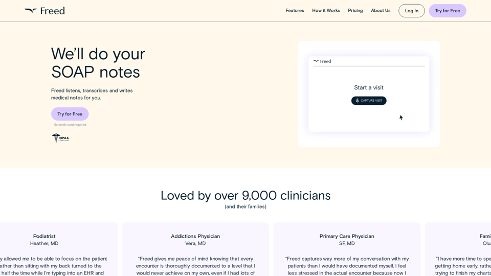 Freed | The AI Medical Scribe for Clinicians
