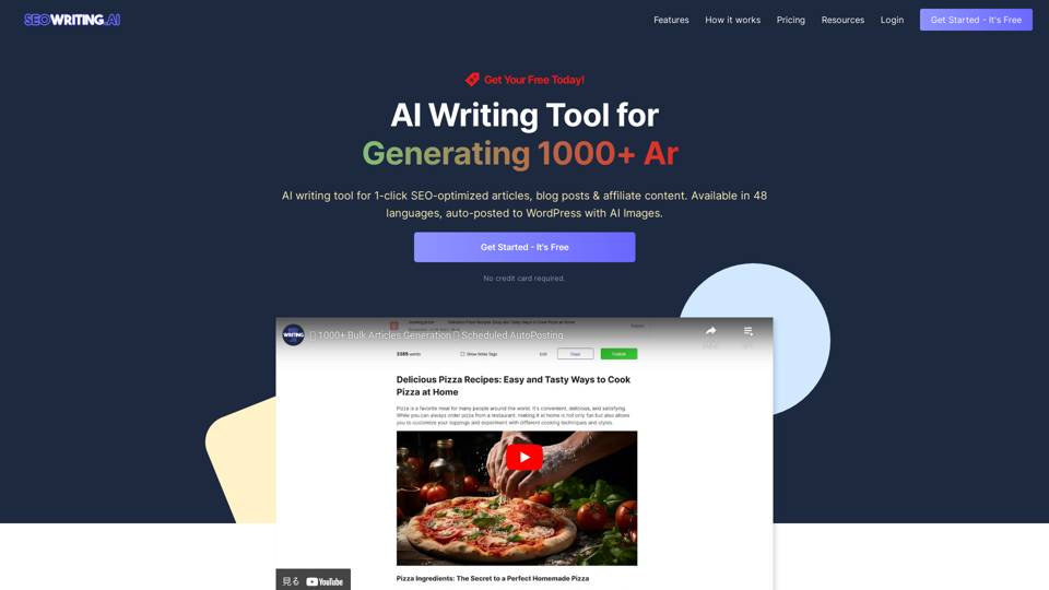 SEO WRITING - AI Writing Tool for 1-Click SEO Articles