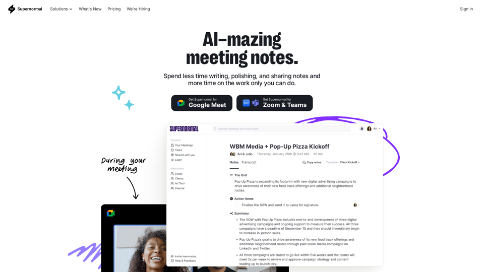 Supernormal - AI That Writes Your Meeting Notes