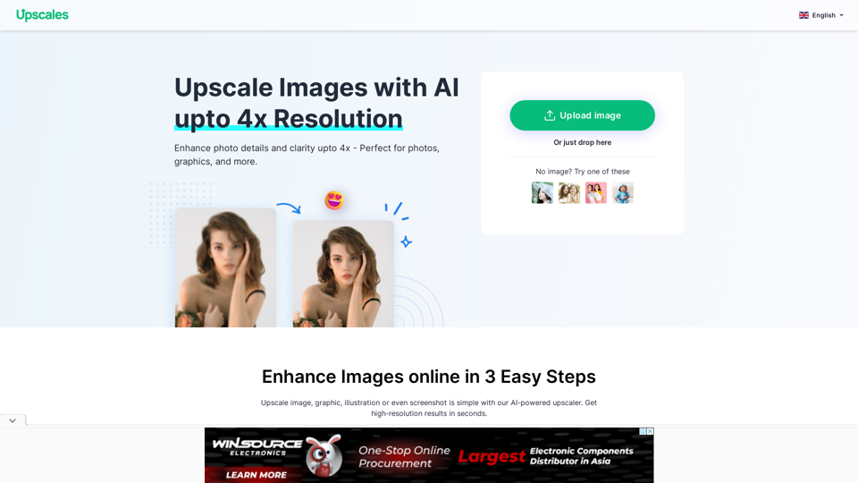 Upscale Image for Stunning Visuals with AI | Enhance photos up to 4K Resolution