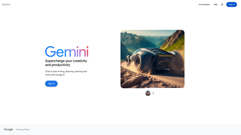 Gemini - chat to supercharge your ideas
