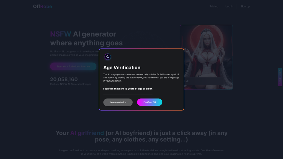 OffRobe AI | NSFW AI Art Generator