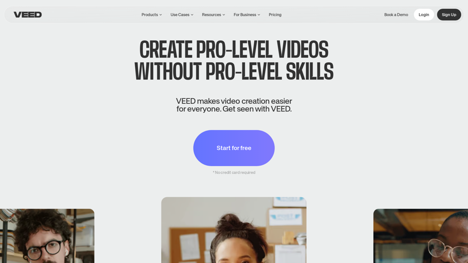 VEED.IO - AI Video Editor - Fast, Online, Free