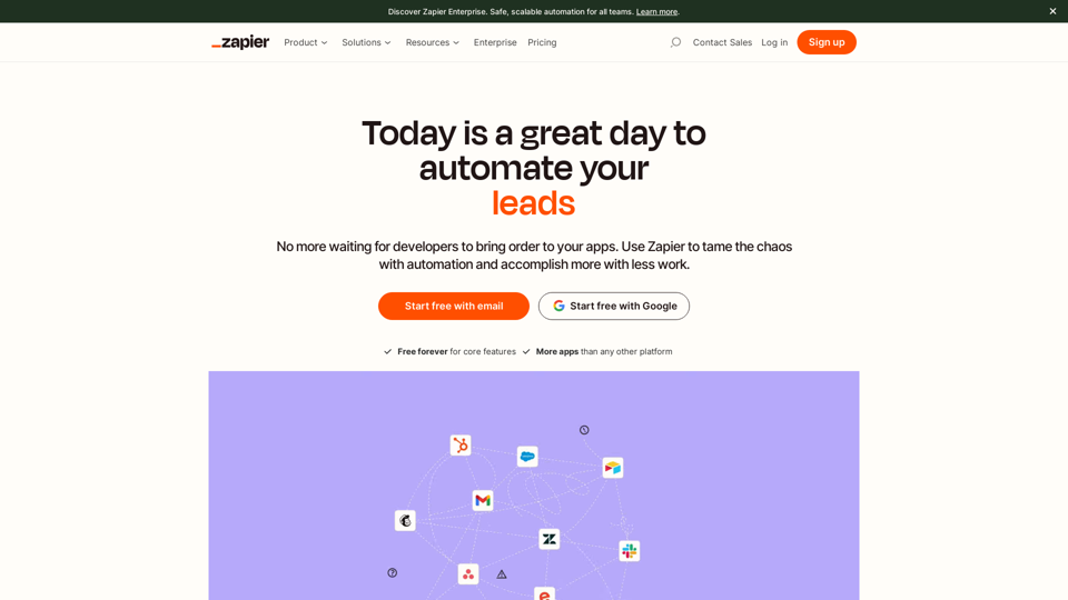 Automate your work today | Zapier