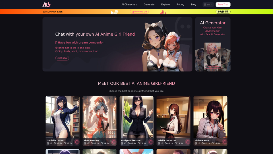 Anime Girl Studio - Chat With Your AI Anime Girlfriend & Create Your Anime Girl