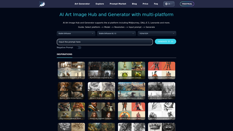 AI Art Generator - Create Art with Artiversehub