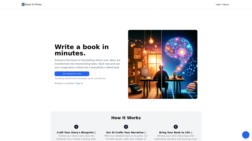BookAIWriter.com - Revolutionize Your Writing with AI | Create Books & Stunning Covers Effortlessly