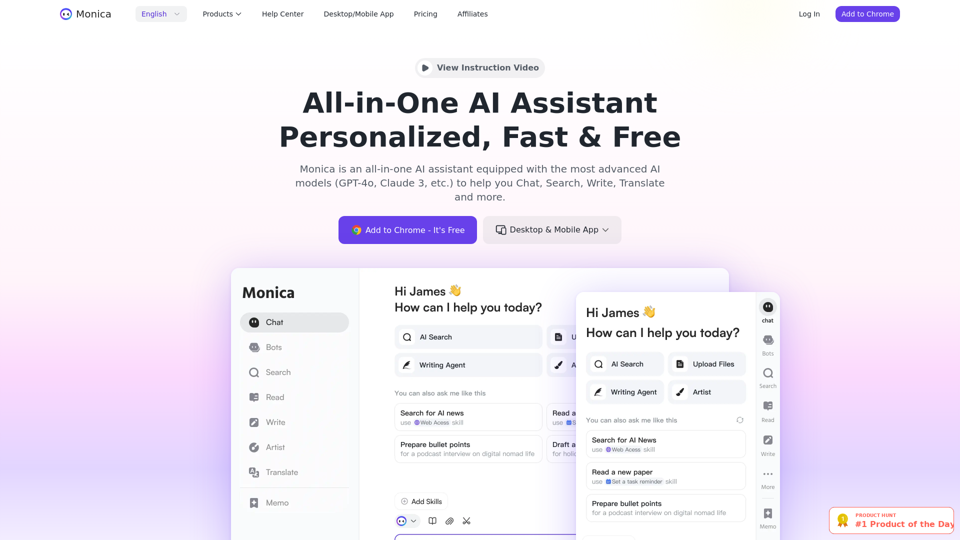 Monica - Your ChatGPT AI Assistant for Anywhere