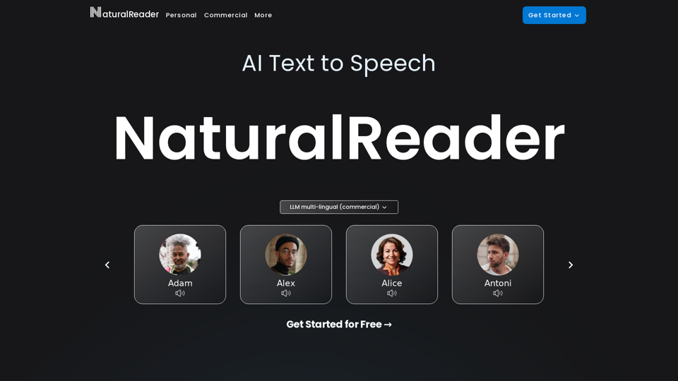 AI Voices - NaturalReader Home