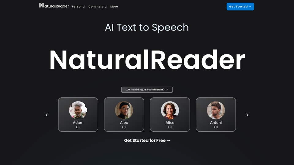 AI Голоса - NaturalReader Home