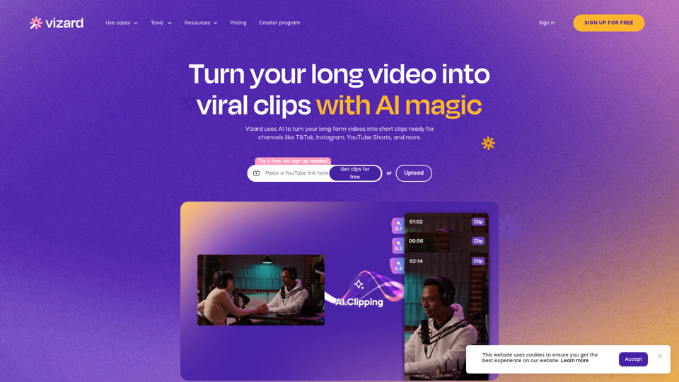 Create social-ready videos with AI instantly | Vizard.ai