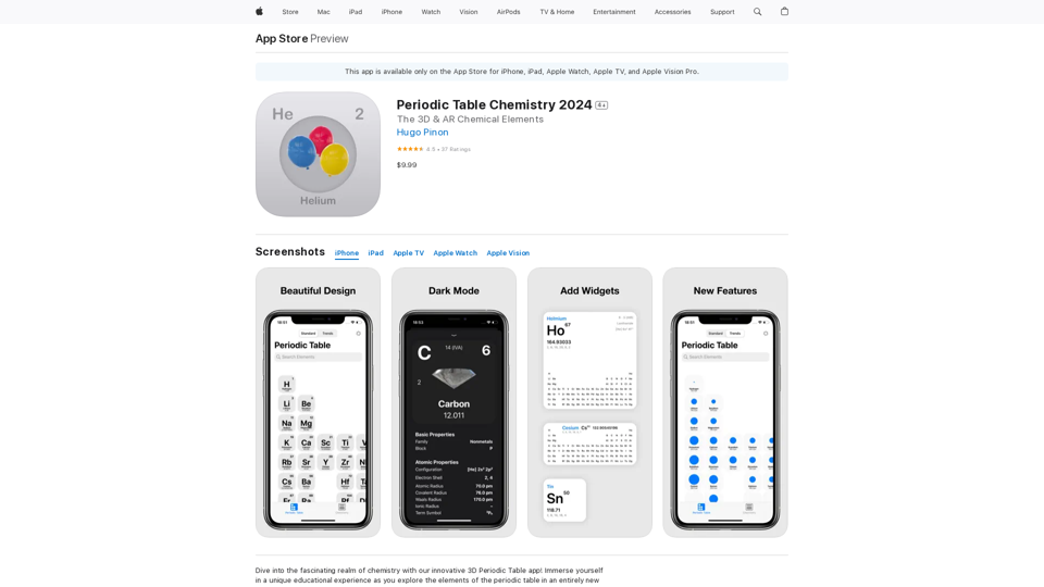 Periodic Table Chemistry 2024 on the App Store