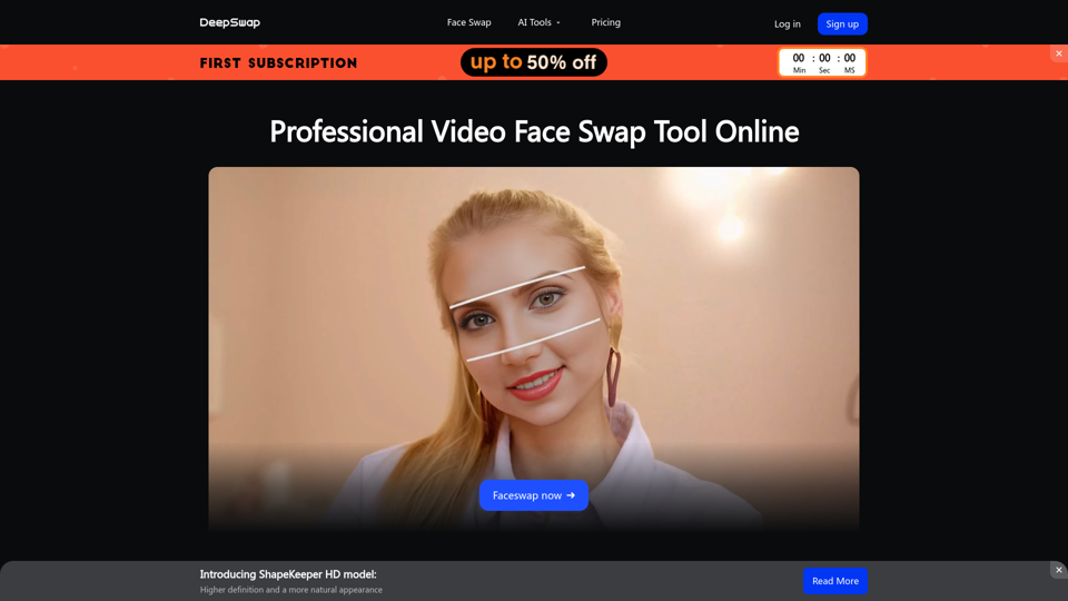 Deepswap AI - เครื่องมือสำหรับสลับใบหน้าออนไลน์ที่ดีที่สุดสำหรับวิดีโอและรูปภาพ