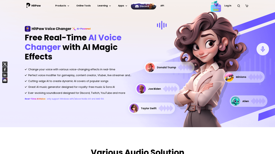 HitPaw Voice Changer - Real-time AI Voice Changer with Stunning Effects