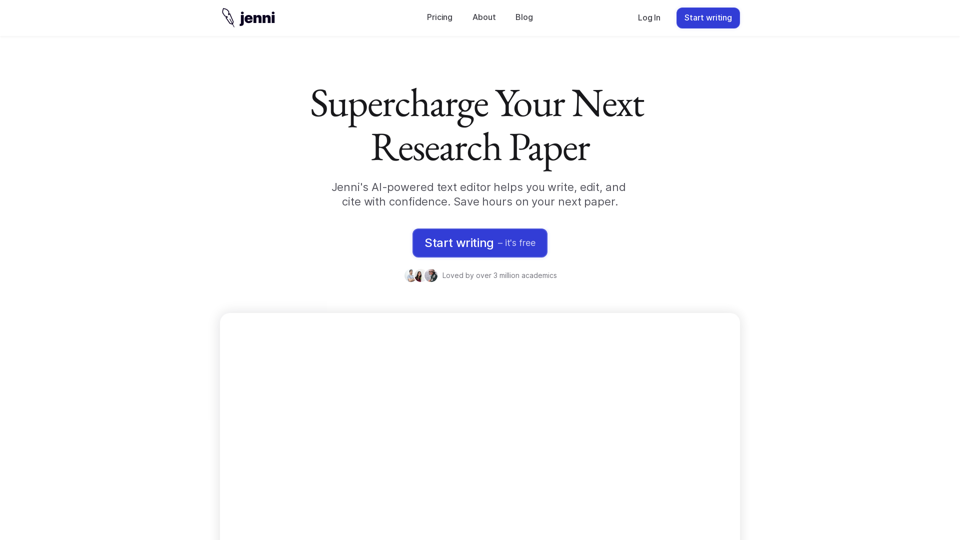 Jenni AI - The Ultimate AI Writing Assistant for Content Generation and Creative Writing