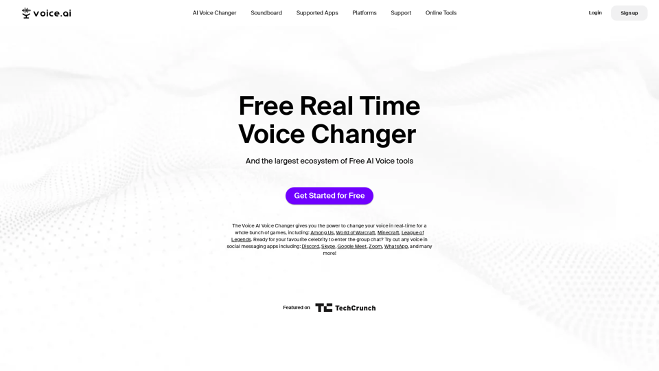 Free Real Time Voice Changer with AI - Voice.ai
