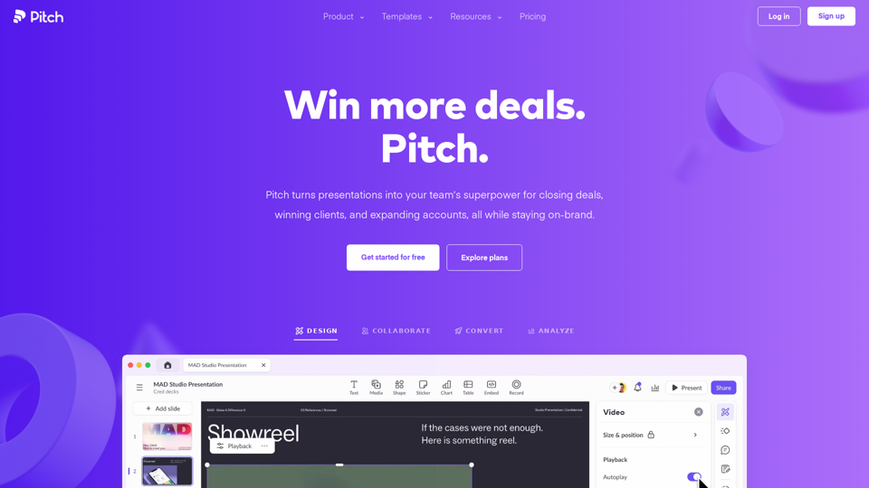 Presentation software for fast-moving teams | Pitch