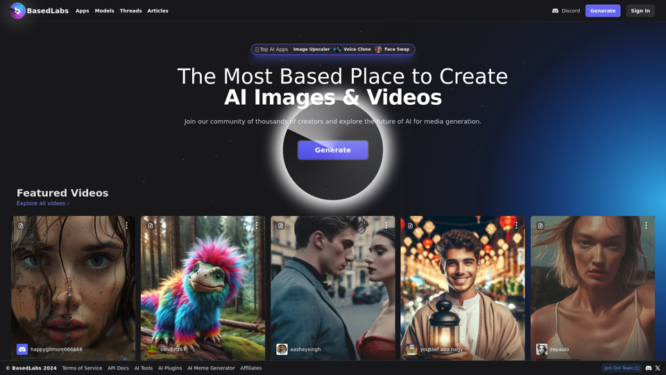 BasedLabs AI - Advanced AI Image and Video Creator Tools for Media Generation