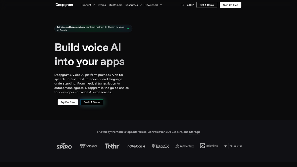 Deepgram Voice AI: Text to Speech + Speech to Text APIs | Deepgram