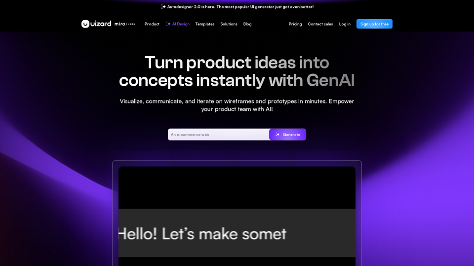 UI Design Made Easy, Powered By AI | Uizard