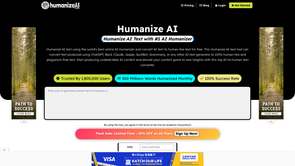 Humanize AI Text - Best AI Humanizer | Free AI-to-Human Text Converter