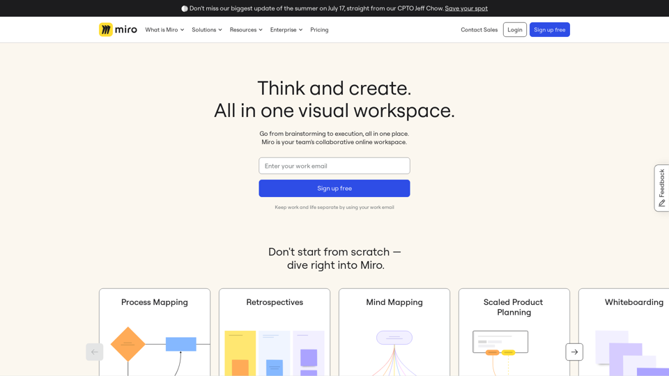 Miro | The Visual Workspace for Innovation