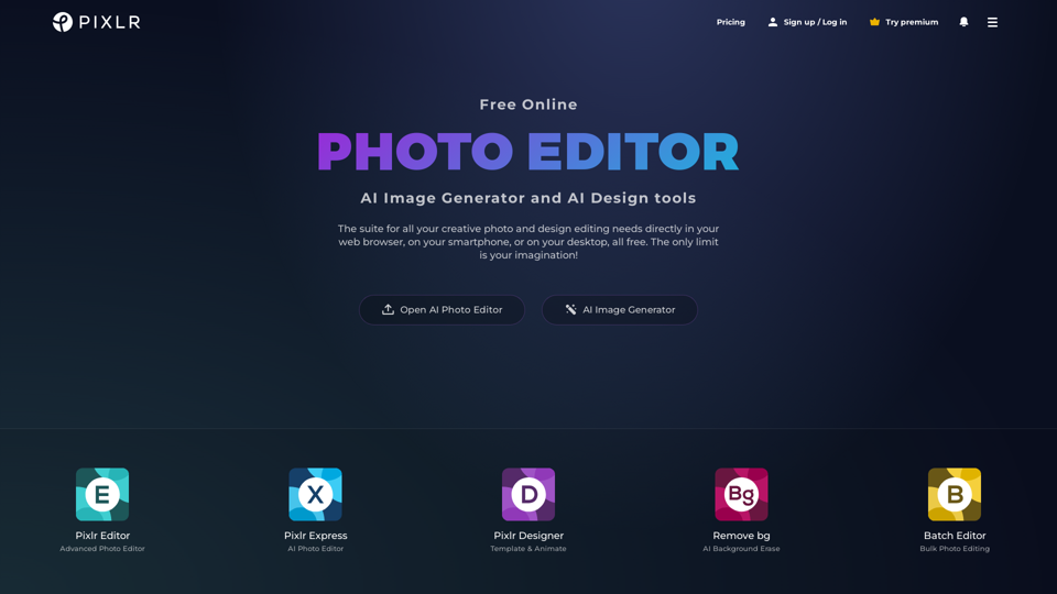 Free Online AI Photo Editor, Image Generator & Design tool