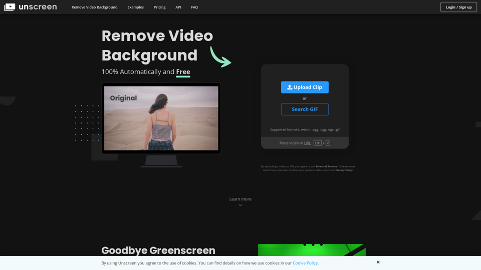 Remove Video Background - Unscreen