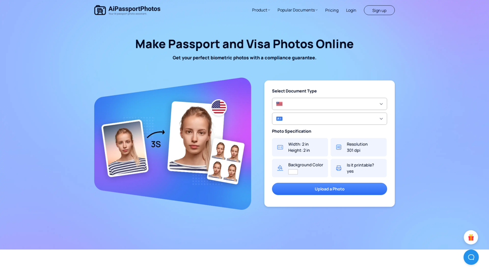 Make AI-backed Passport Photo Online in 3s