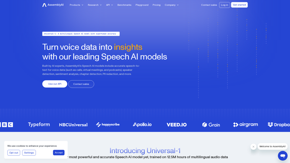 AssemblyAI | AI models to transcribe and understand speech