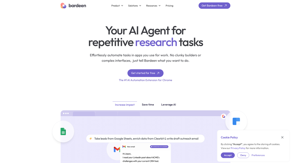 Bardeen AI: Workflow Task Automation Software