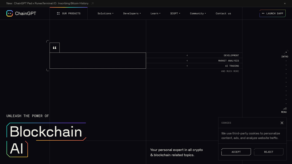 ChainGPT - Traffic Data