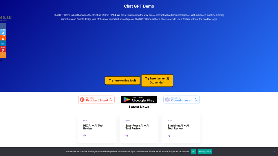 Chat GPT Online Free - No Login - ChatGptDemo