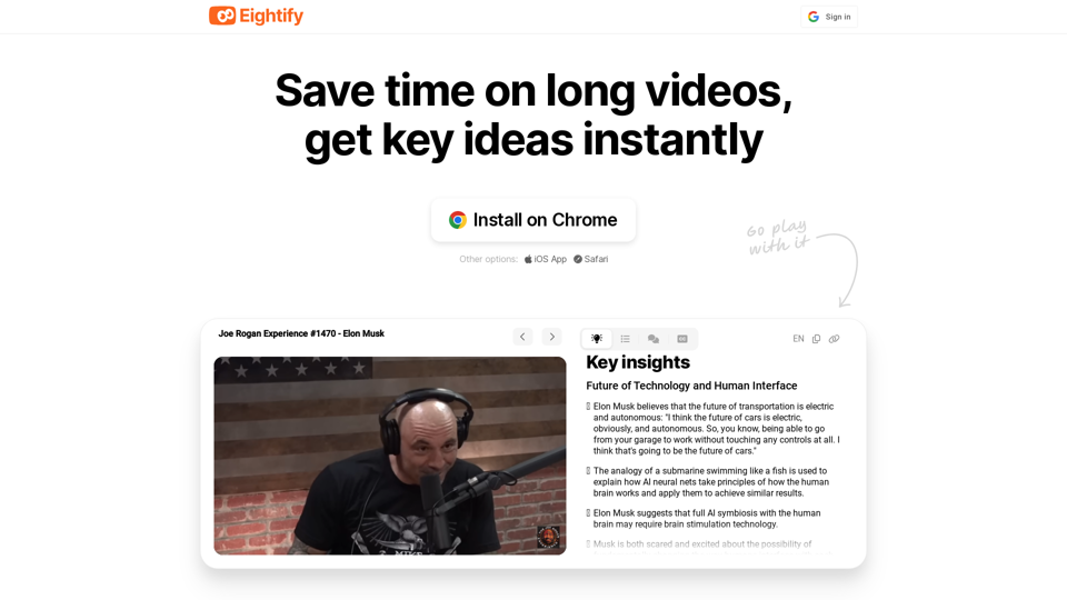 Eightify - YouTube Summary with ChatGPT