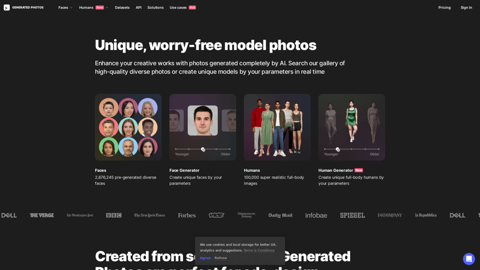 Generated Photos | Unique, worry-free model photos