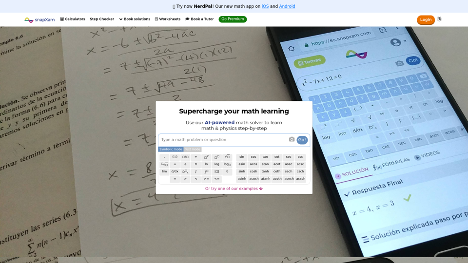 SnapXam - AI-powered Math Tutor