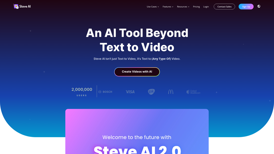 Steve.AI | AI Video Generator Tool to create videos using Text