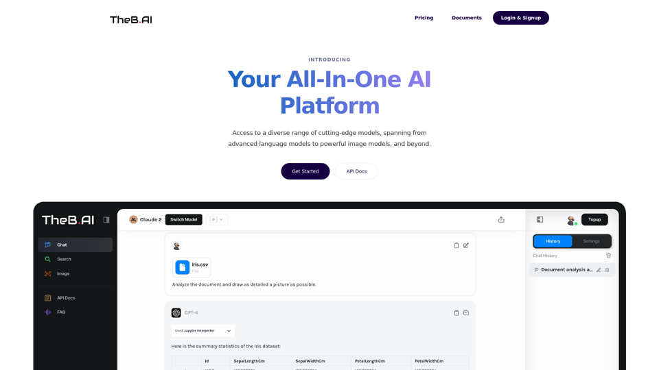 TheB.AI - Plataforma de chatbots de IA de vanguardia para soluciones fáciles de usar