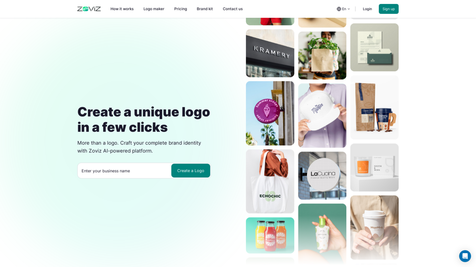 Zoviz - One-Click Branding, Create Logos & Brand kit Instantly