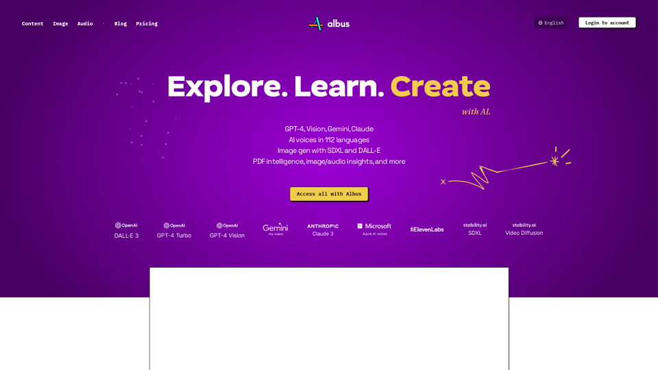 Albus - Explore, Learn, Create with AI